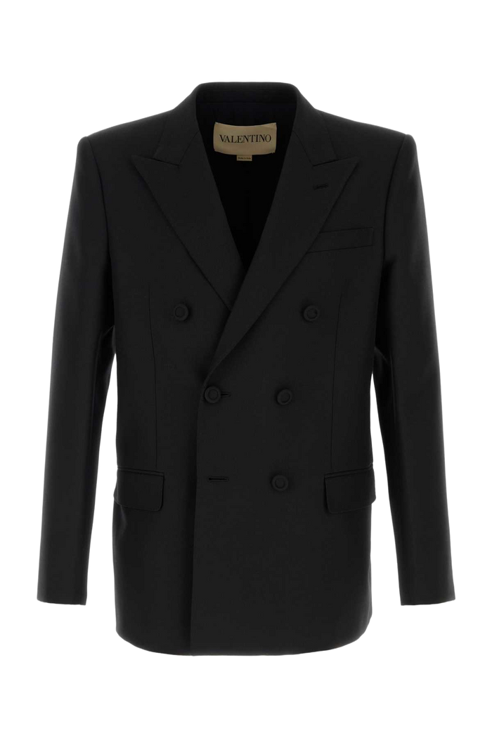Black Polyester Blend Jacket Nero Giacche E Gilet