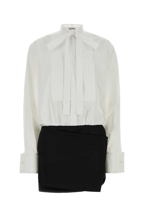 The Attico 100% Cotton blouse dress in multicolor