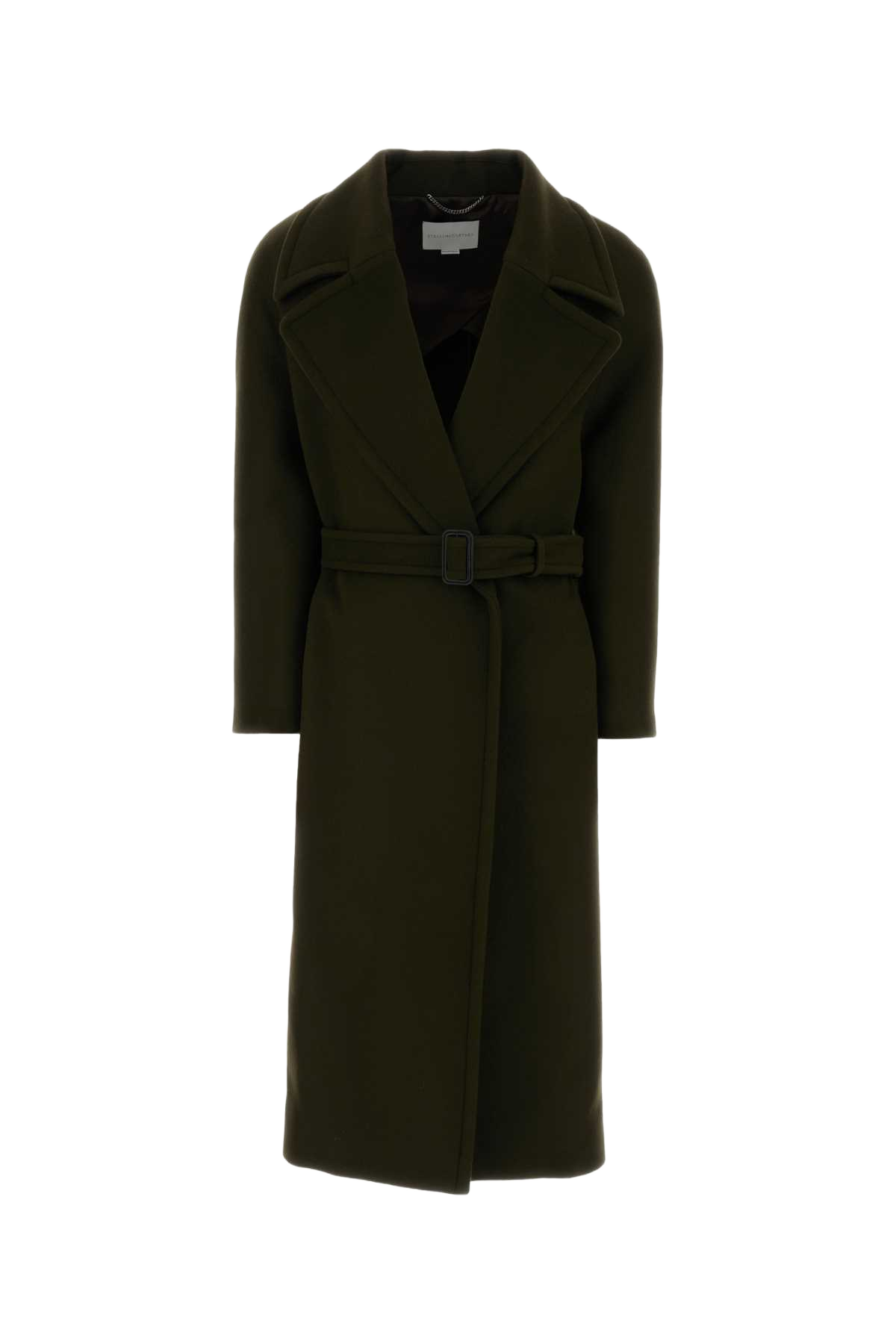 Bottle Green Wool Coat Darkkhaki F: Cupro T1: Cappotti
