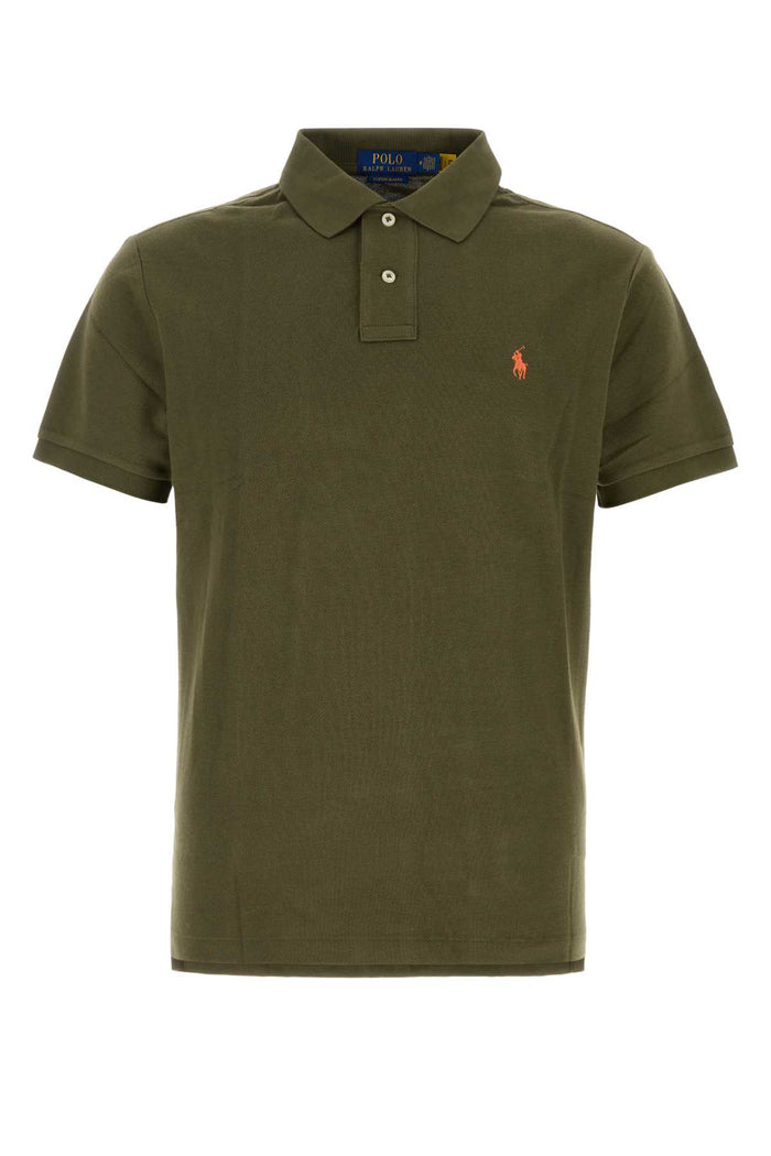 Olive Green Piquet Polo Shirt Canopyolivec2226 Exterior: Cotton Maglie