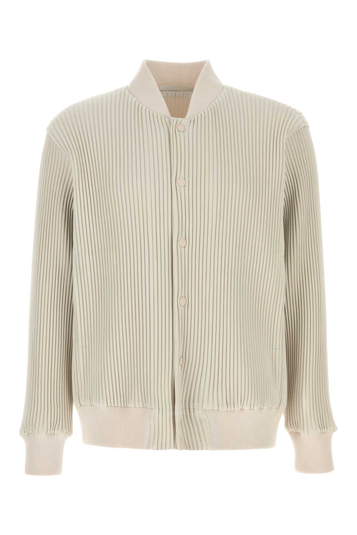 Ivory Polyester Bomber Jacket 41 Giubbini