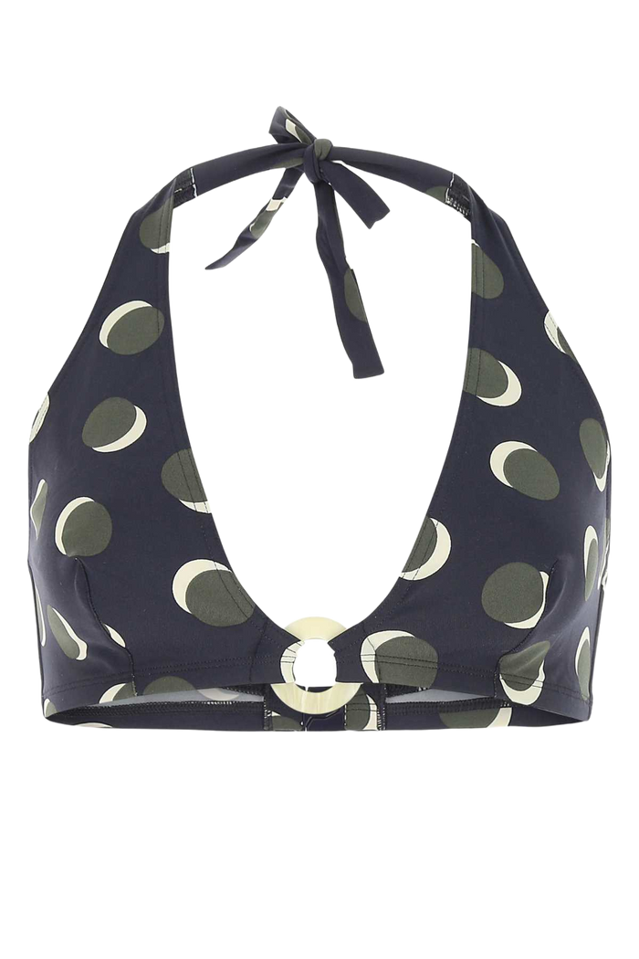 Printed Stretch Nylon Bikini Top 018092 Exterior: Elastane Costumi Da Bagno