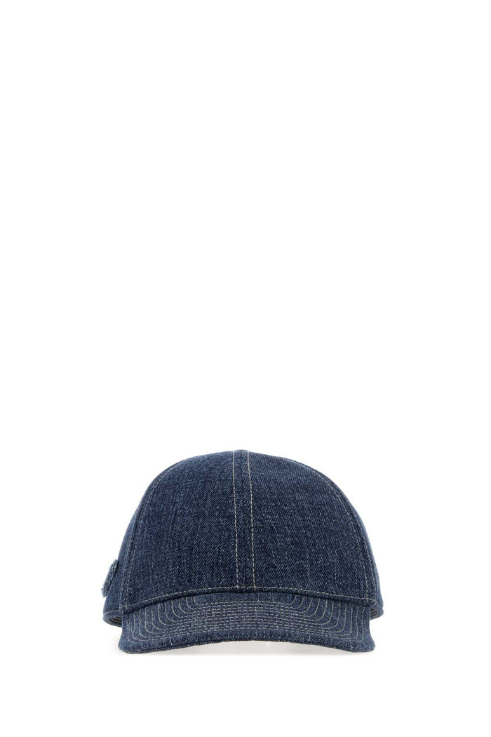 Denim Baseball Cap Blu Exterior: Cotton Cappelli