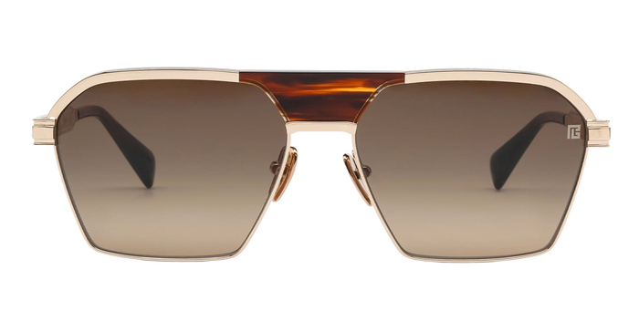 Sergeant - 12k Gold Brown Swirl Acetate Sunglasses