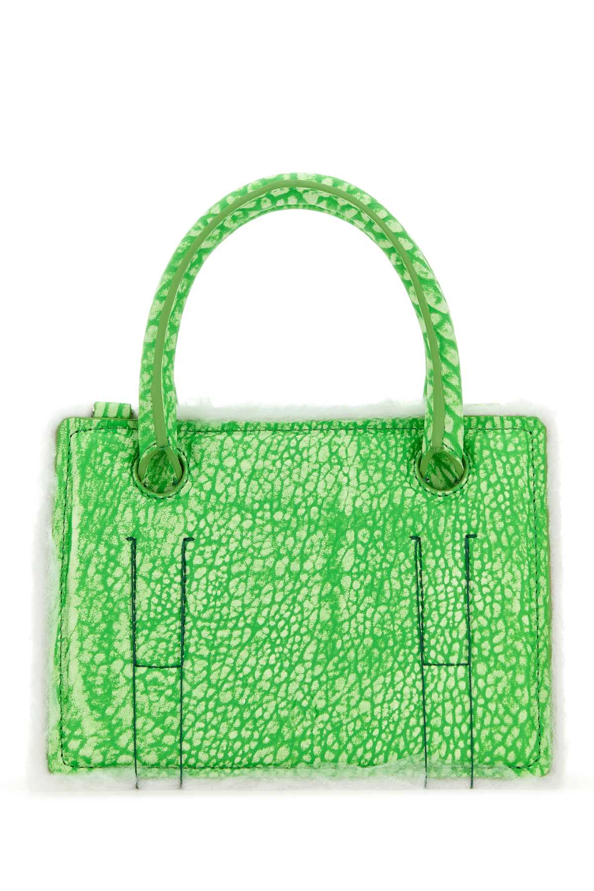 Printed Leather Mini Otto Handbag Grainneon Borse A Mano
