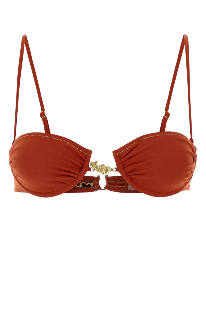Coral Stretch Nylon Hammond 2.0 Bikini Top Redcoral Costumi Da Bagno