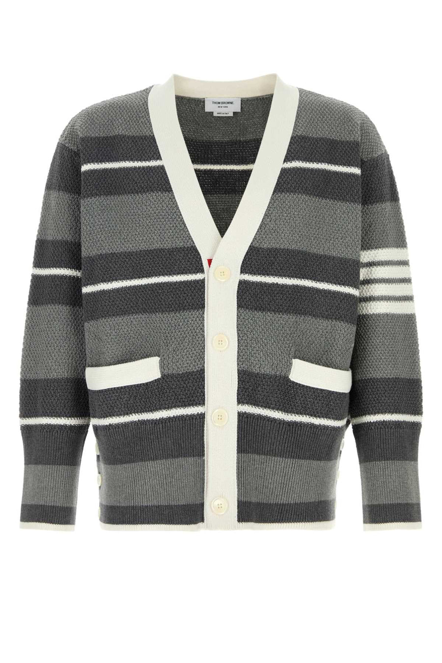 Thom Browne 100% Cotton cardigan in gray