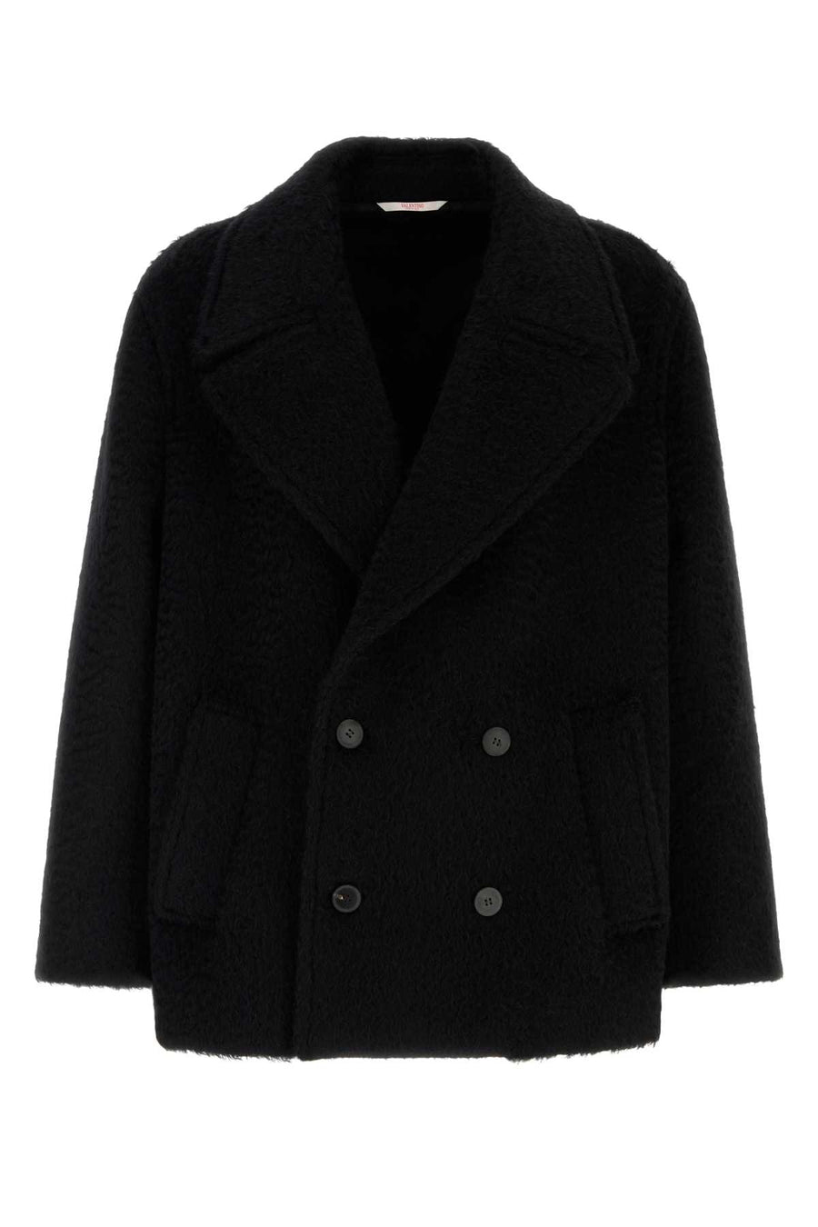 Valentino Garavani 50% Mohair 50% Virgin wool coat in black