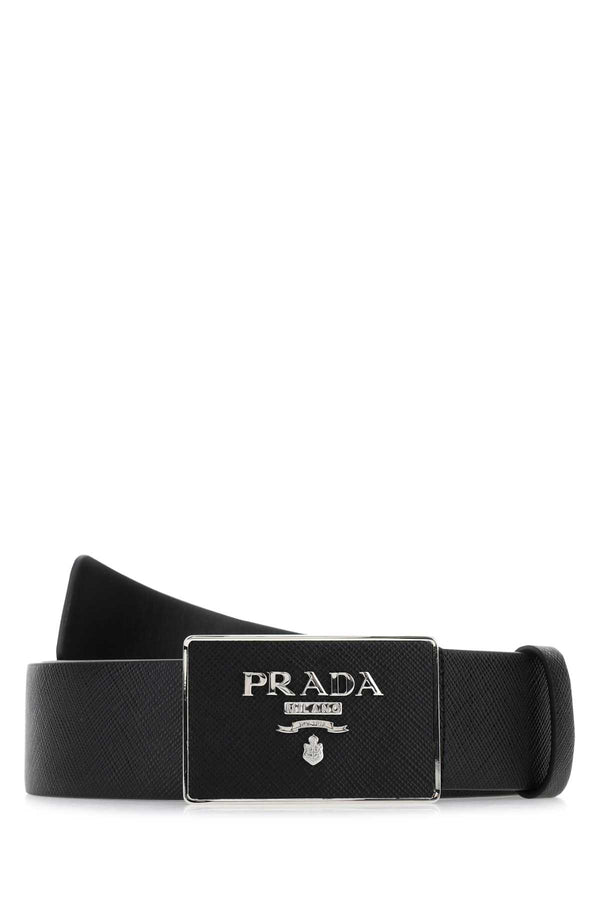 Prada 100% Vitello (Calf leather) belt in black