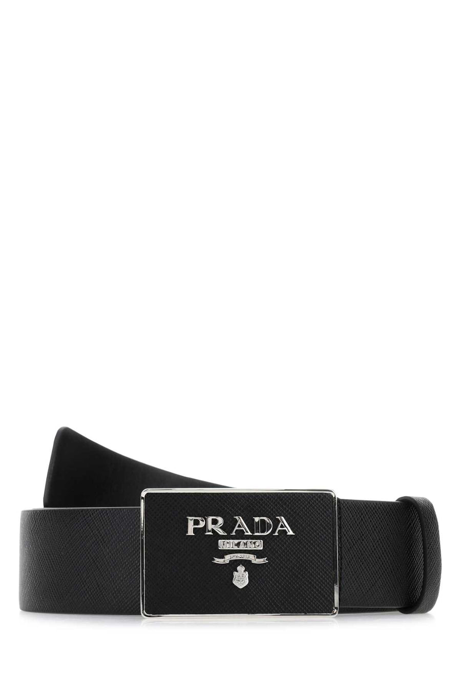 Prada 100% Vitello (Calf leather) belt in black