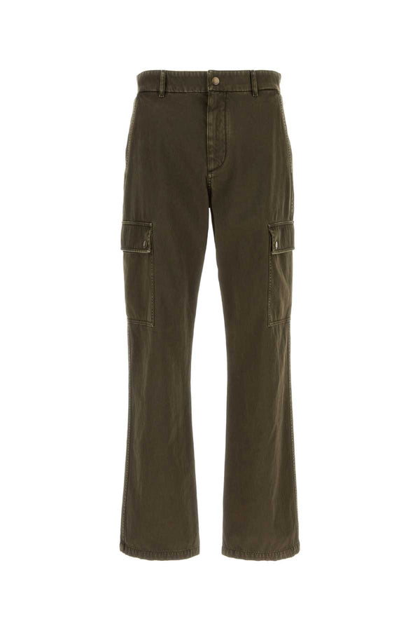 Burberry 100% Cotton cargo pants in green