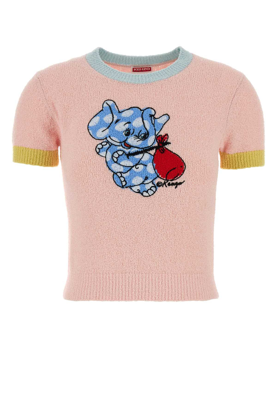 Kenzo Cartoon 73% Cotton 27% Nylon sweater in pink