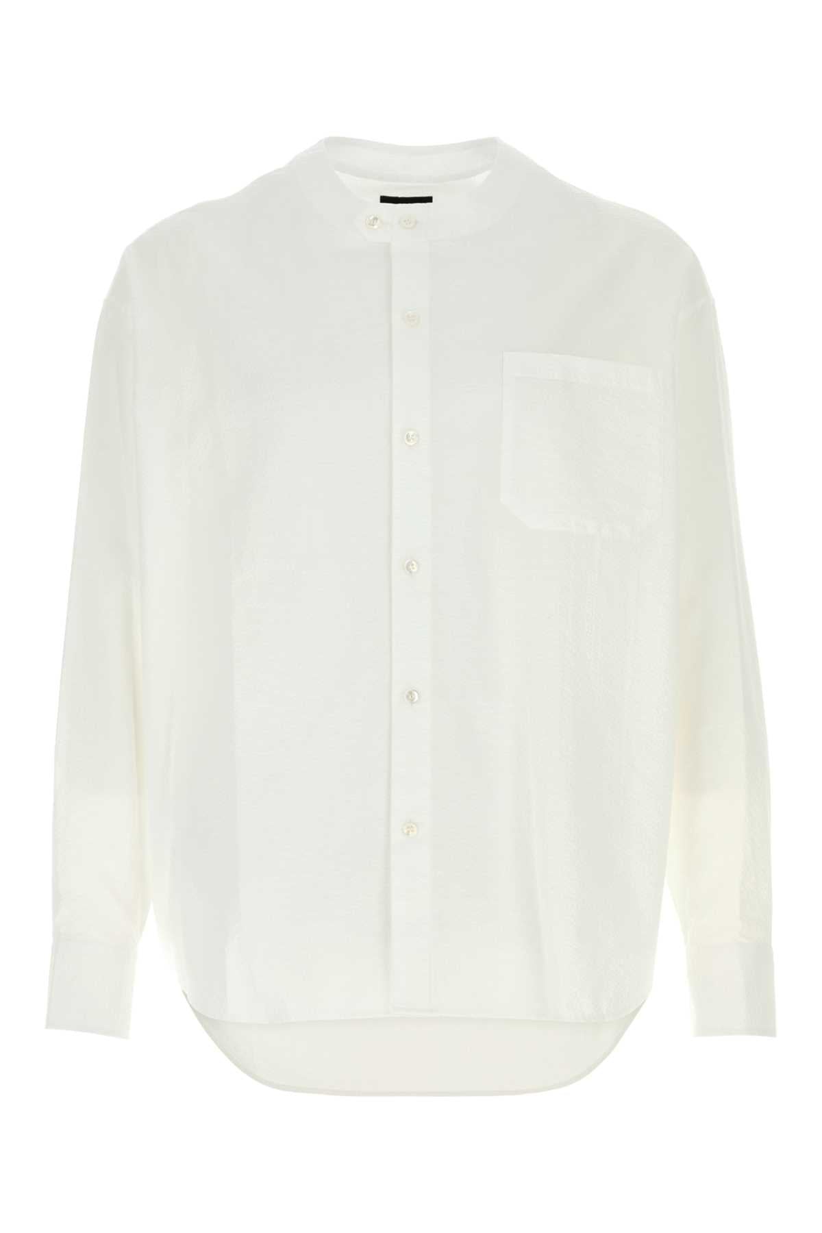 White Seersucker Shirt Exterior: Cotton Camicie