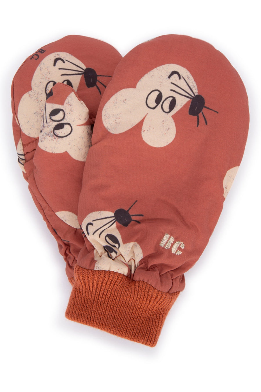 Bobo Choses Fabric (unspecified composition) mittens in red