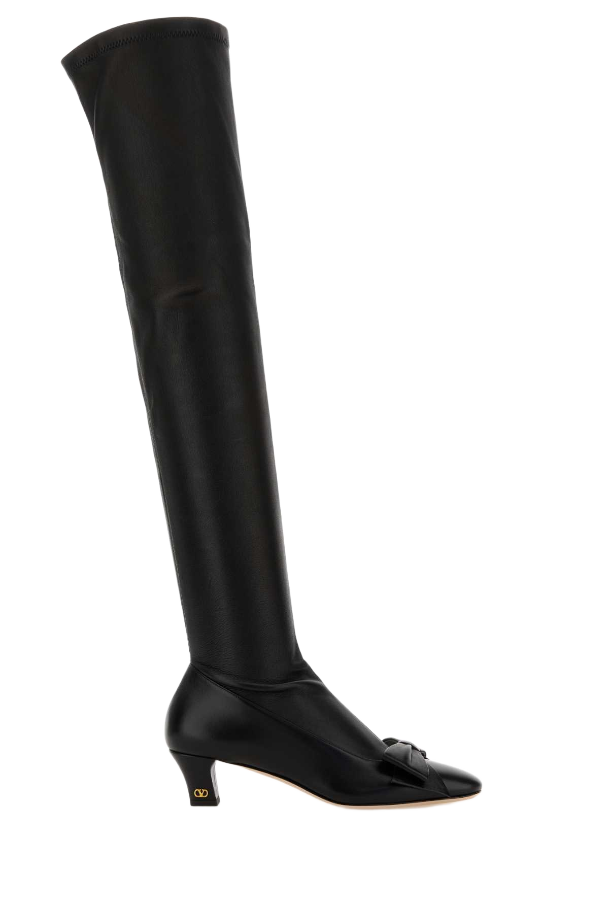 Black Leather Boots Nero Stivali