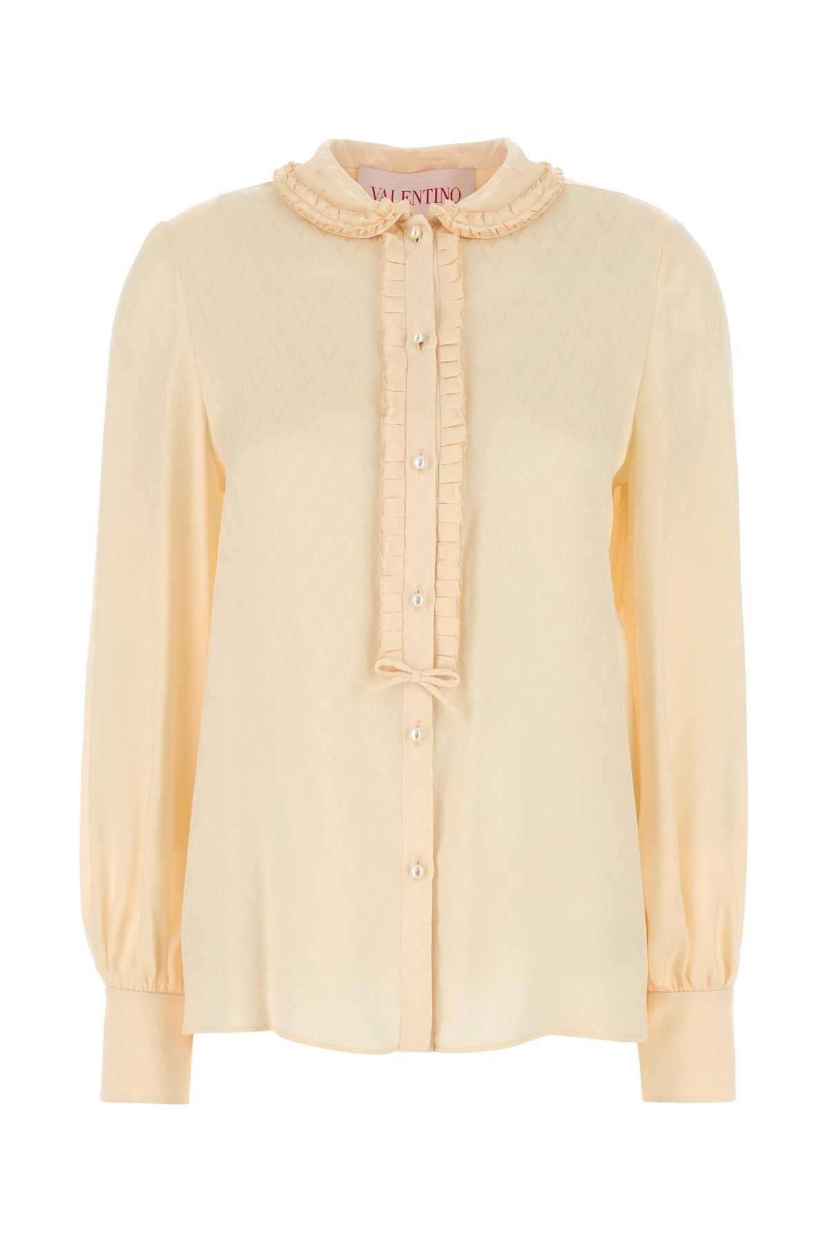 Cream Silk Shirt Betulla Exterior: Camicie