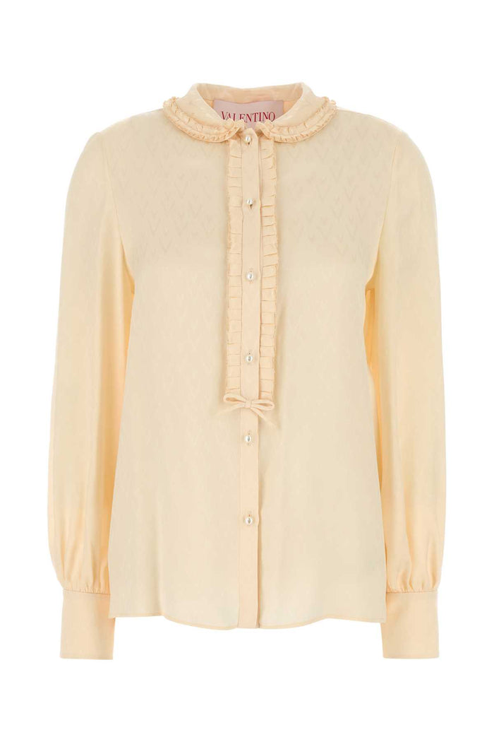 Cream Silk Shirt Betulla Exterior: Camicie