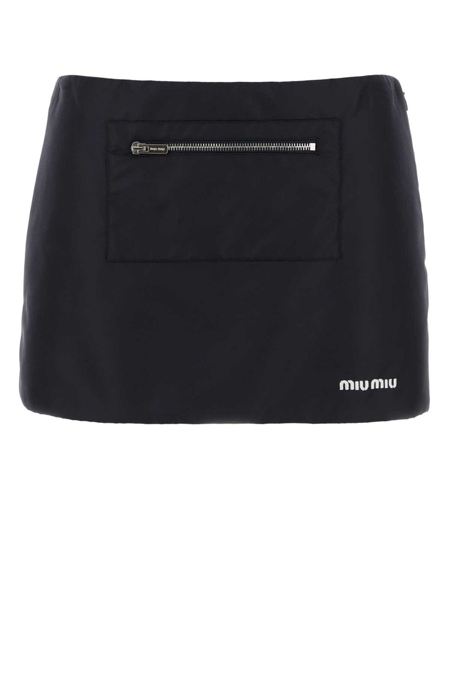 Miu Miu Exterior: 100% Recycled nylon; Lining: 80% Polyester 20% Recycled polyester skirt in blue