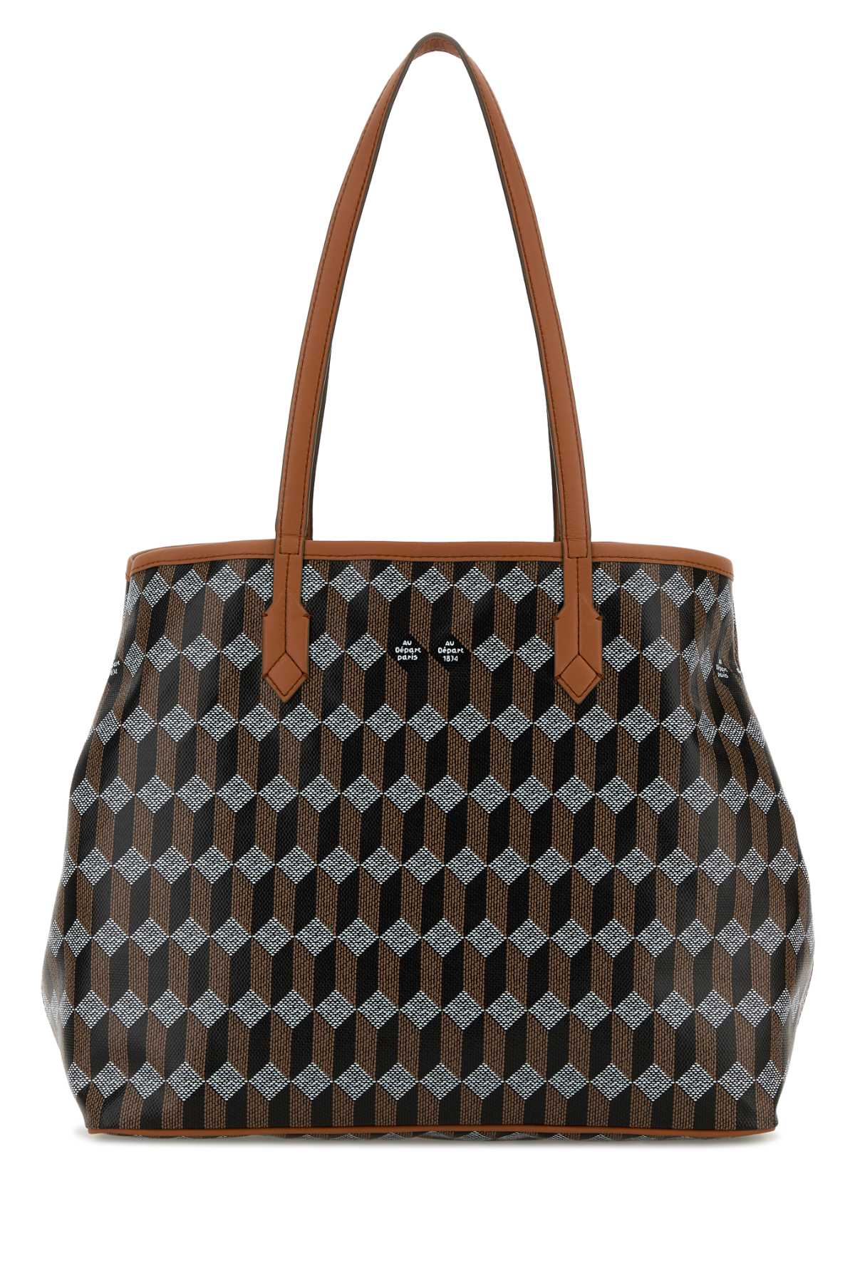Printed Canvas Tote No.47 Shopping Bag Cognacnoir Borse A Mano