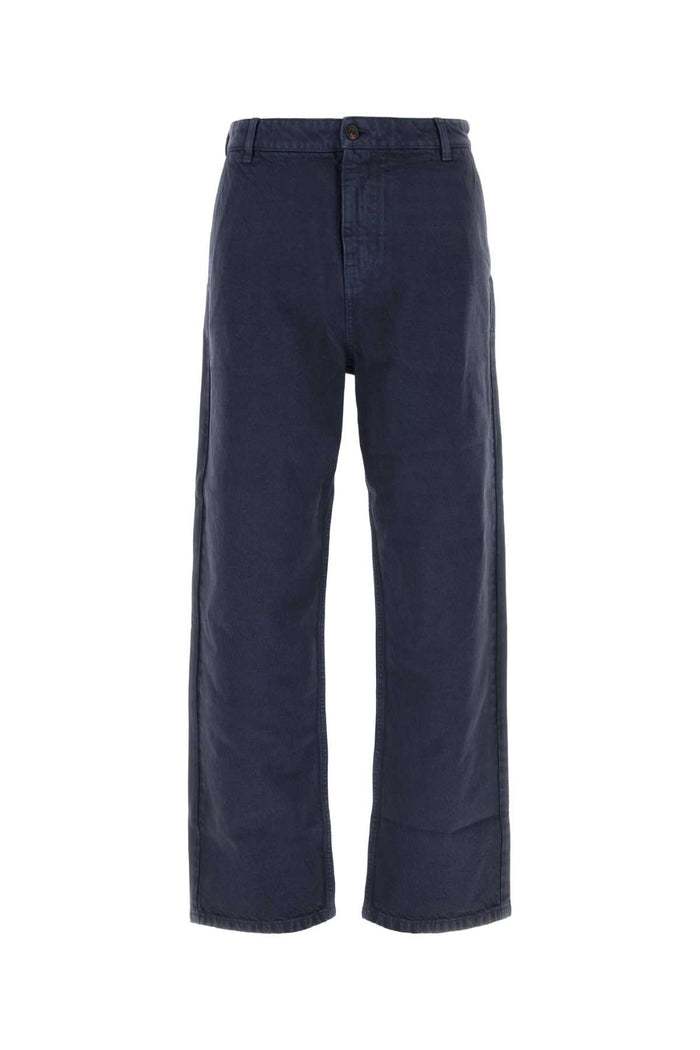 Navy Blue Gabardine Pant Ematite Exterior: Cotton Pantaloni
