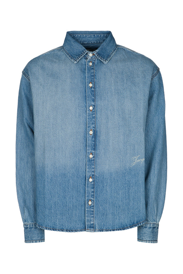 Jacquemus Chemise 100% Cotton shirt in blue