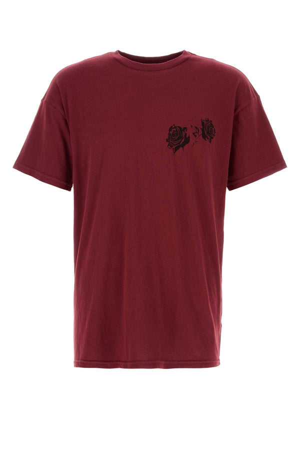 Willy Chavarria Easy 100% Cotton t-shirt in burgundy
