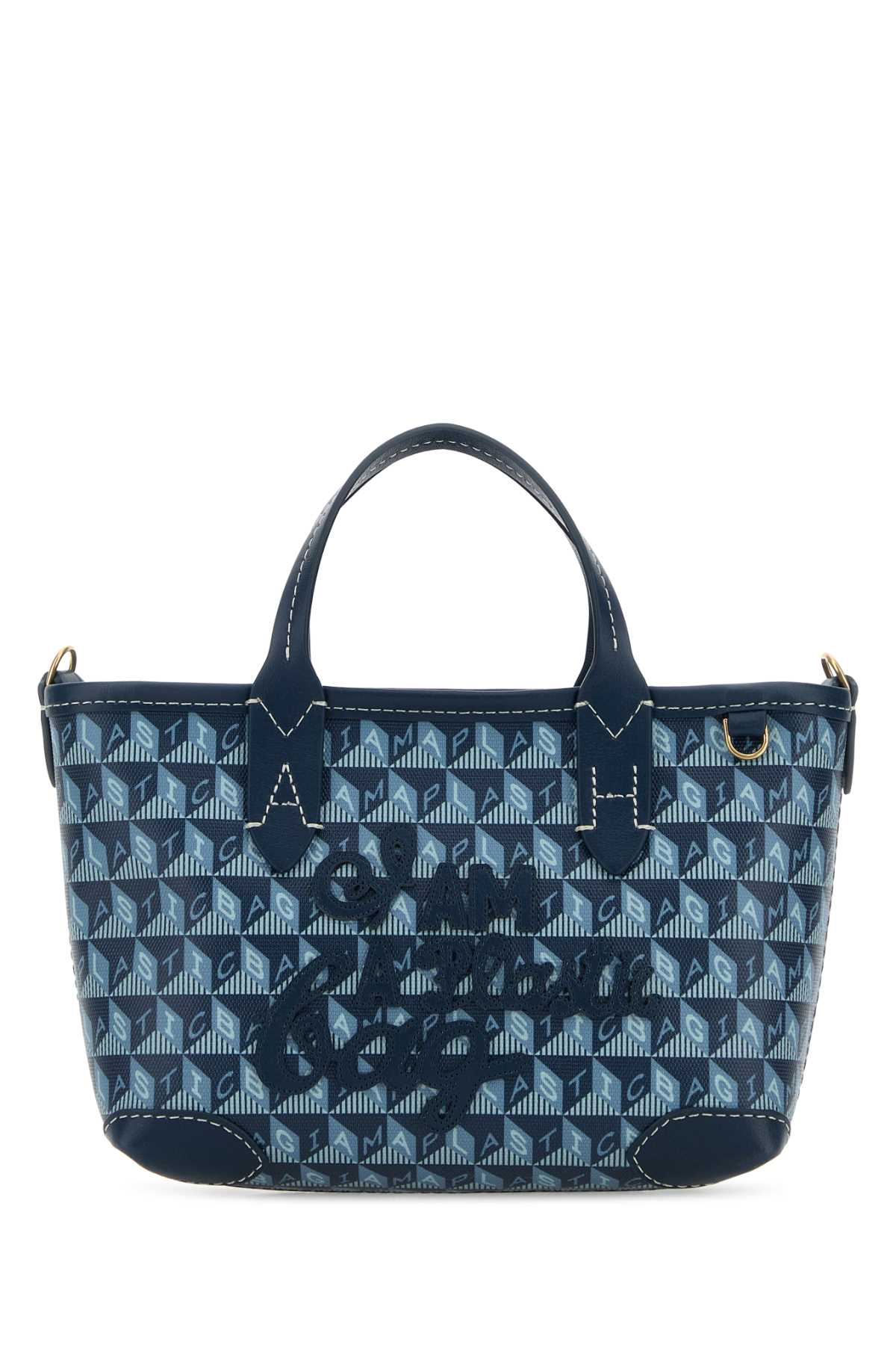Printed Canvas Mini I Am A Plastic Bag Handbag Darkpetrol Borse Mano