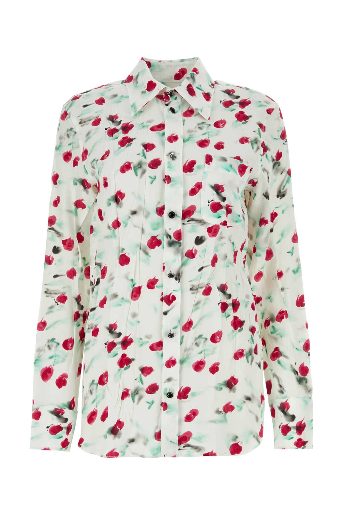 Printed Viscose Shirt Lilywhite Exterior: Camicie