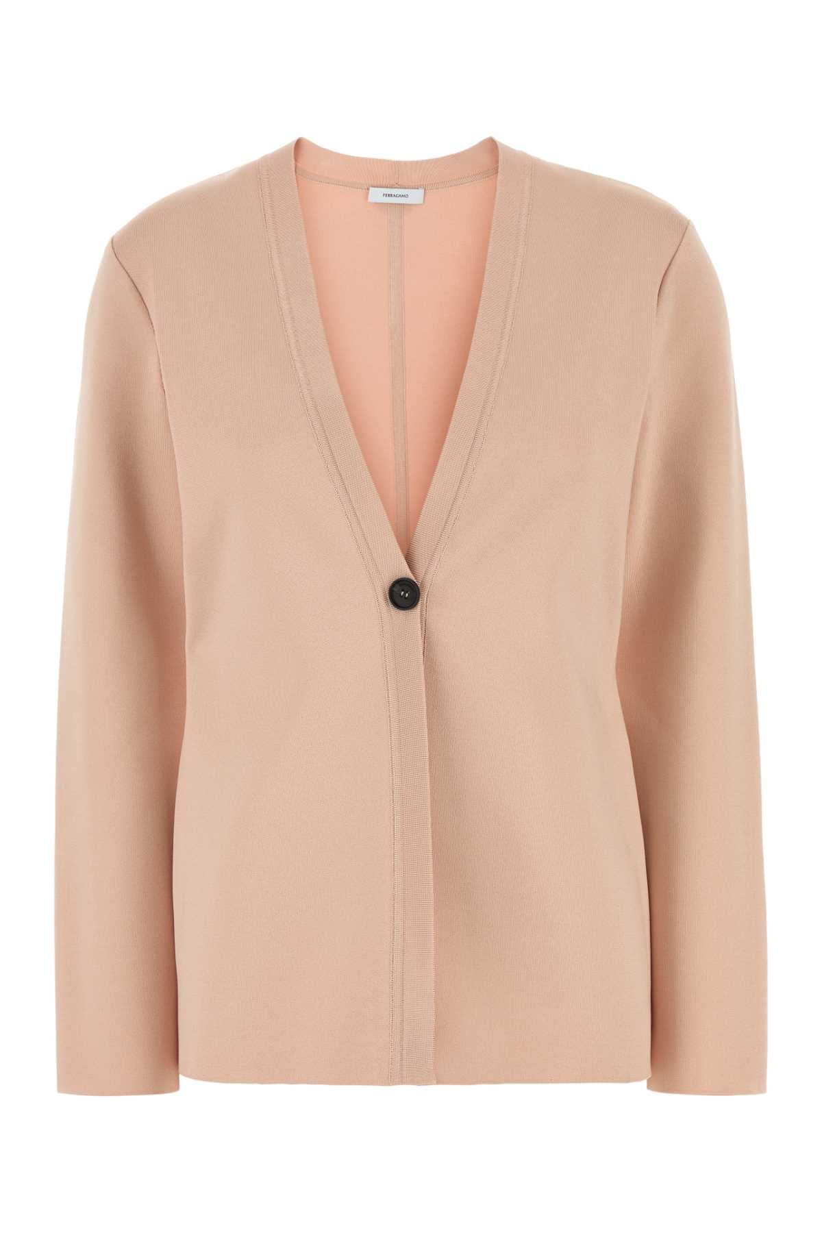 Pink Stretch Viscose Blend Cardigan Ballet Maglieria