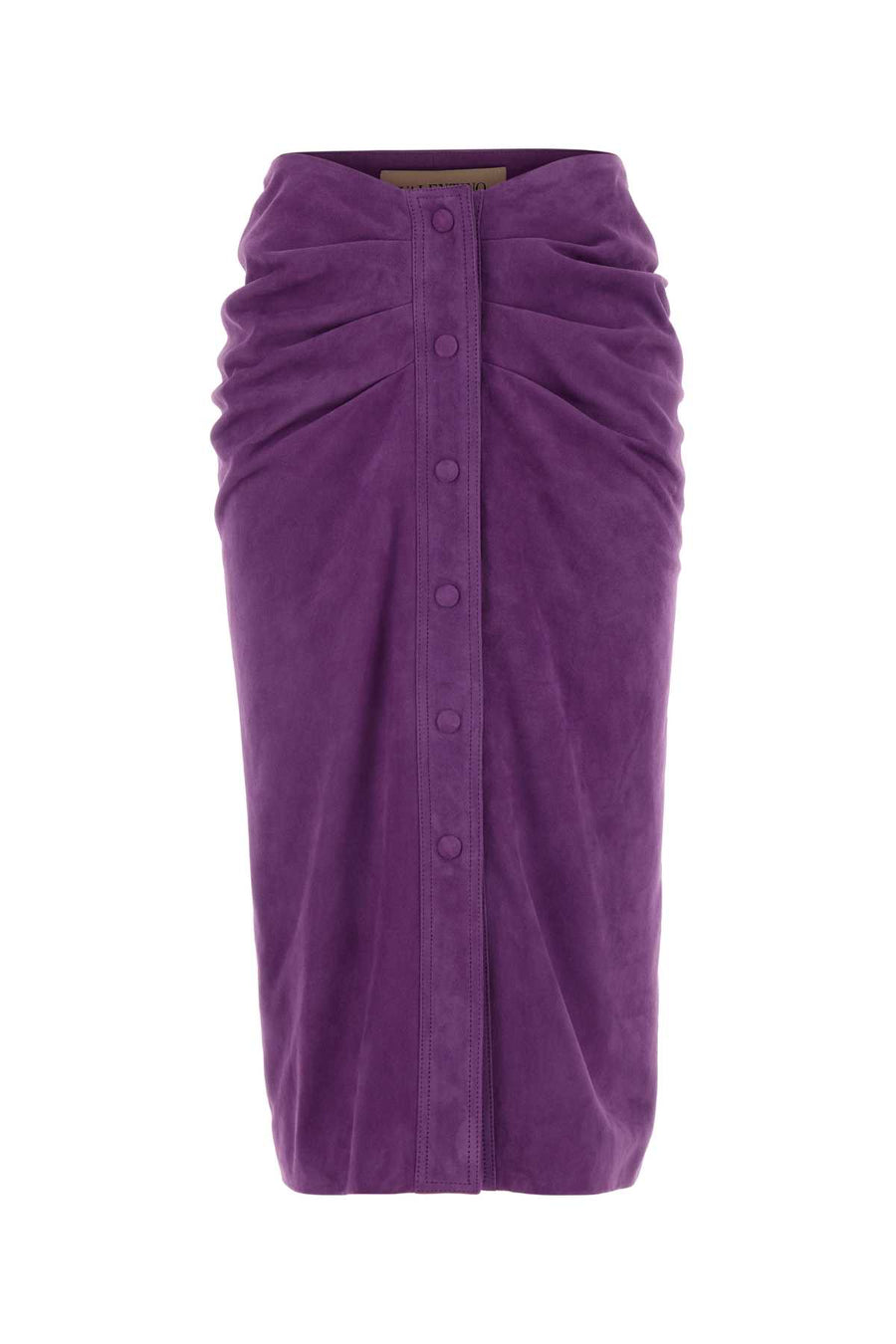 Valentino Garavani Pelle Exterior: 100% Ovine leather; Lining: 73% Acetate skirt in purple