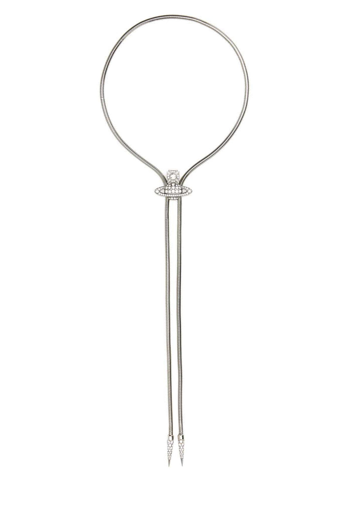 Silver Metal Necklace P409 Collane