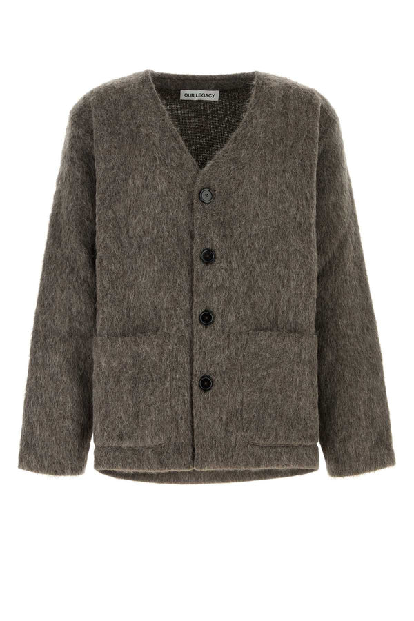 Mole Grey Hairy Wool Maglieria