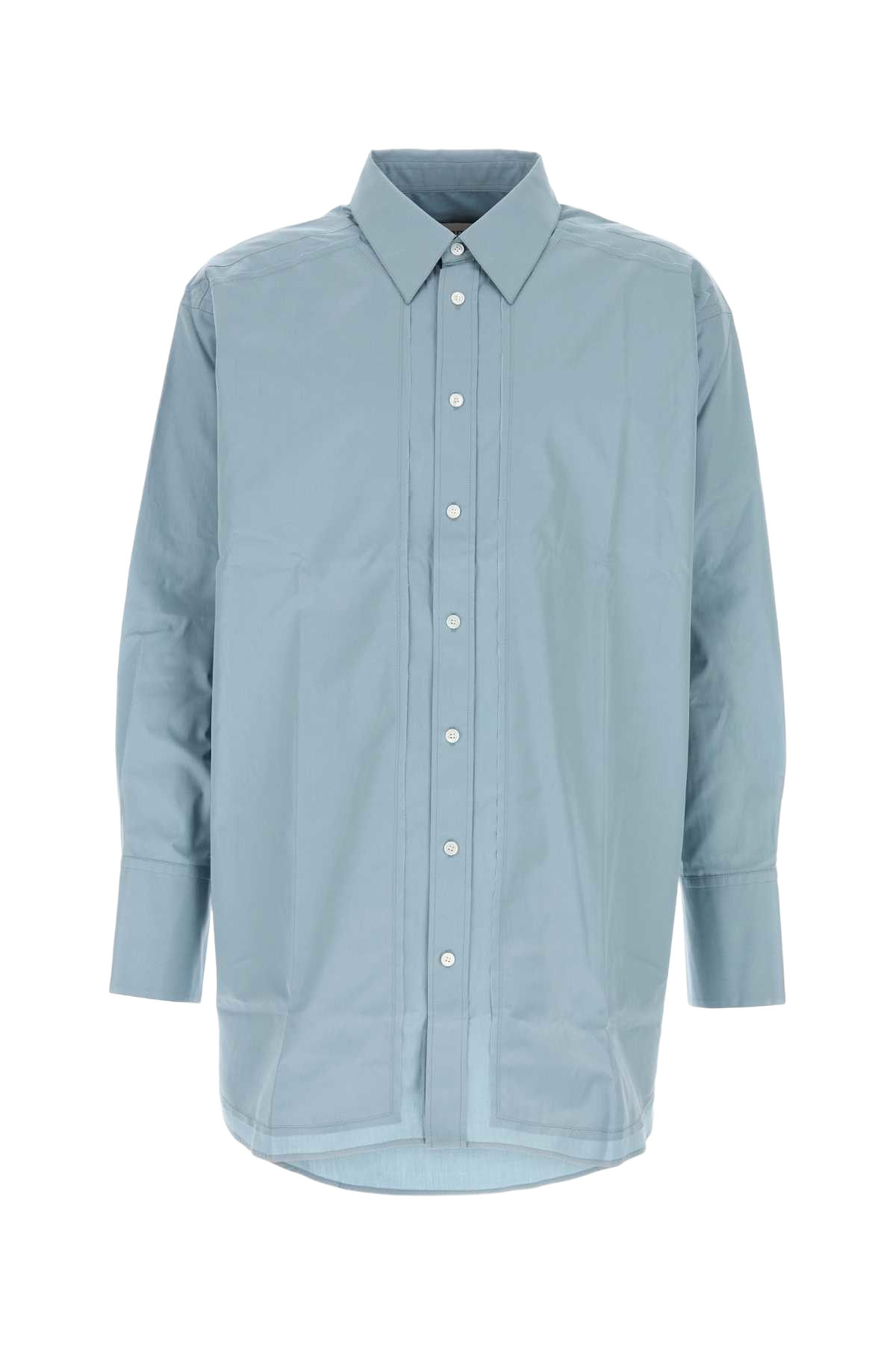 Light Blue Poplin Shirt Sky Exterior: Cotton Maglie