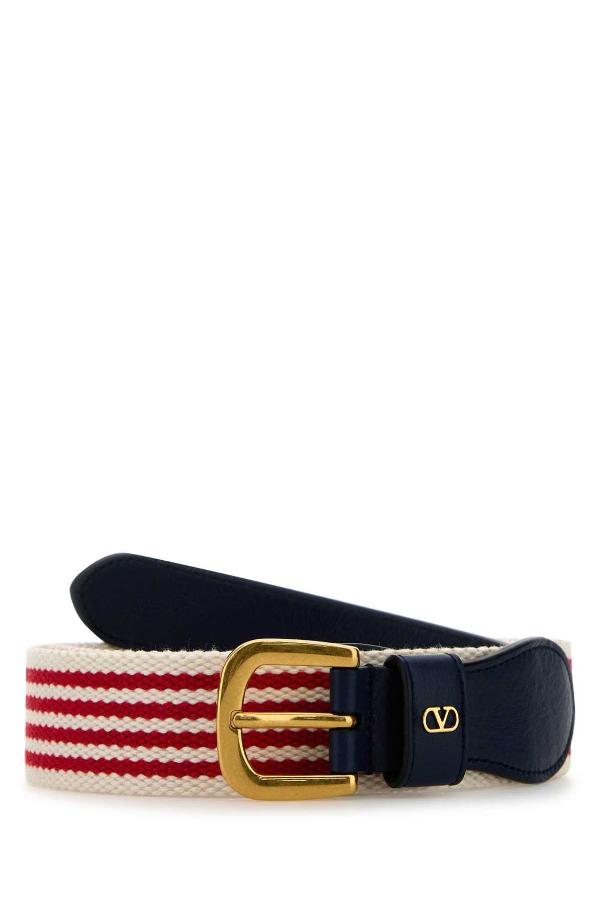 Embroidered Fabric Belt Biancorossoworker Cinture
