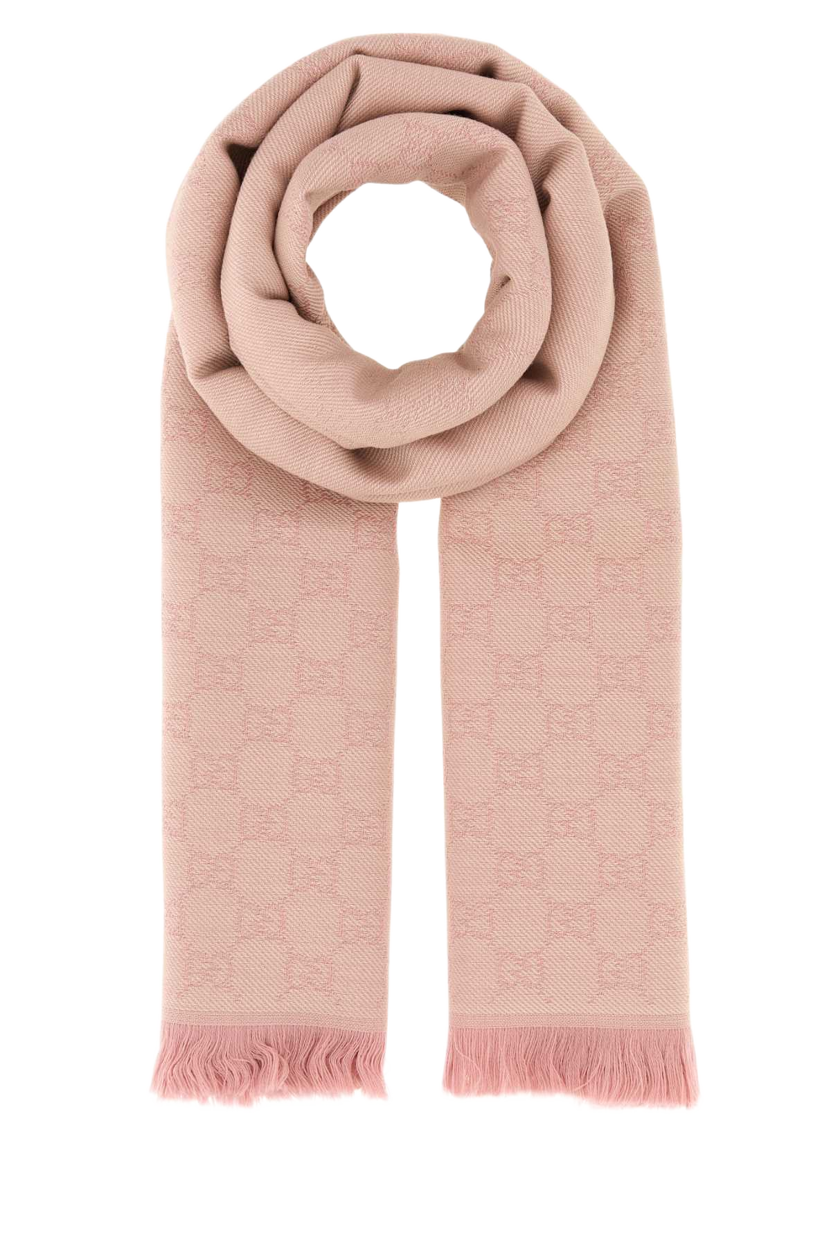 Embroidered Wool Scarf Roseatepink Fabric Sciarpe E Foulard