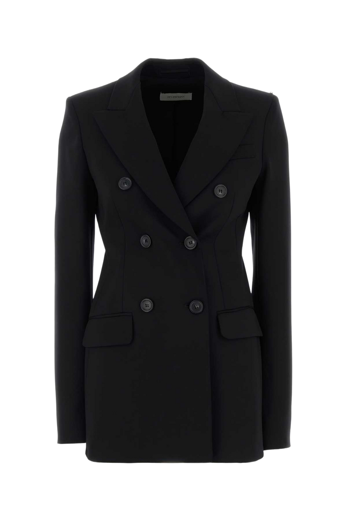 Black Stretch Jersey Arco Blazer Nero Giacche E Gilet