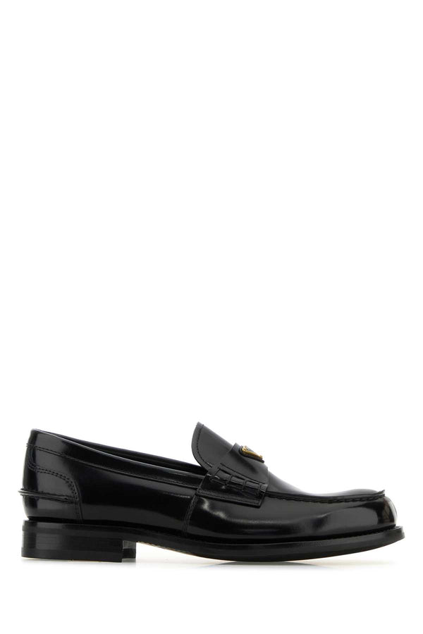 Prada 100% Vitello (calf leather) loafer in black