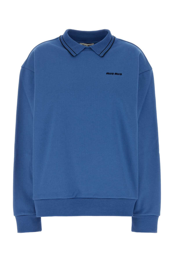 Miu Miu 100% Cotton polo shirt in blue