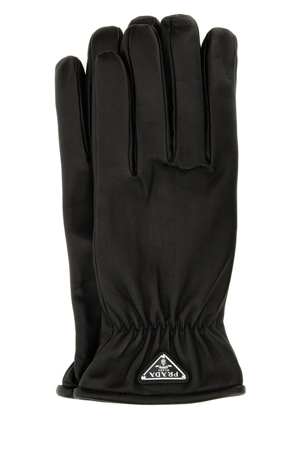 Prada 100% Agnello gloves in black