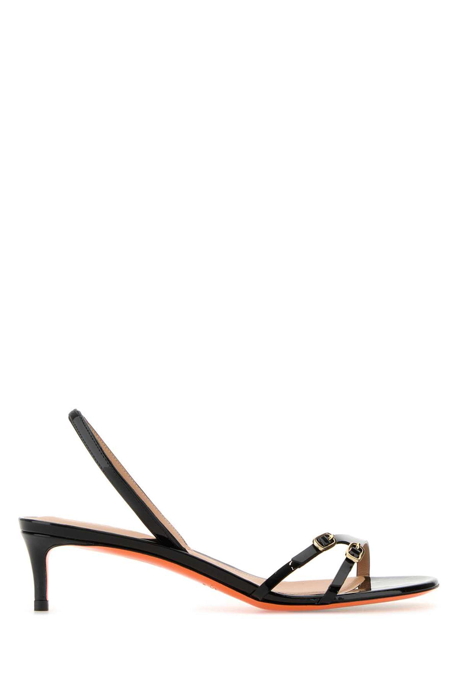 Santoni Tacco Exterior: 100% Leather sandal in black