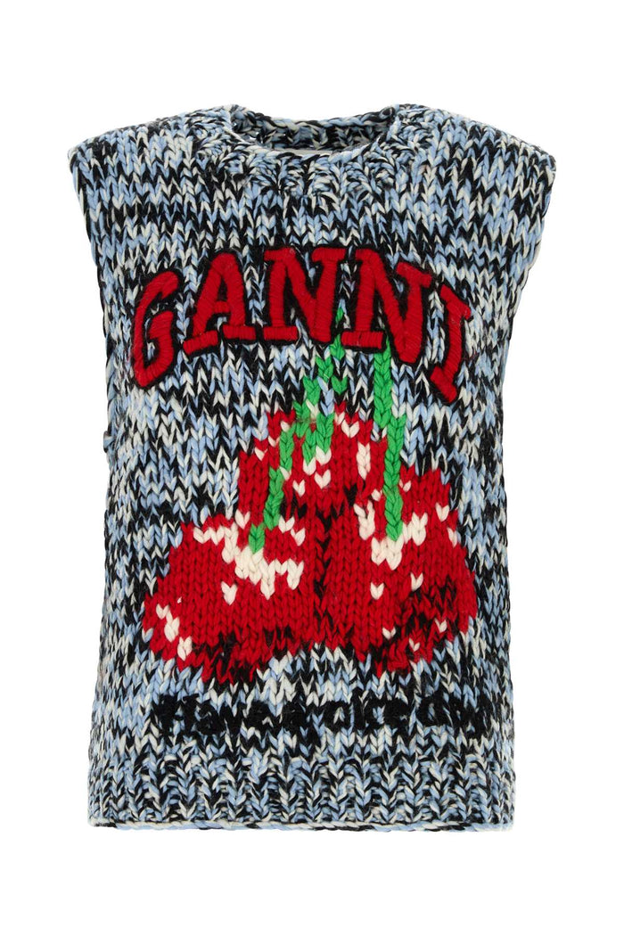 Multicolor Wool Oversize Vest Glacier Lake Maglieria