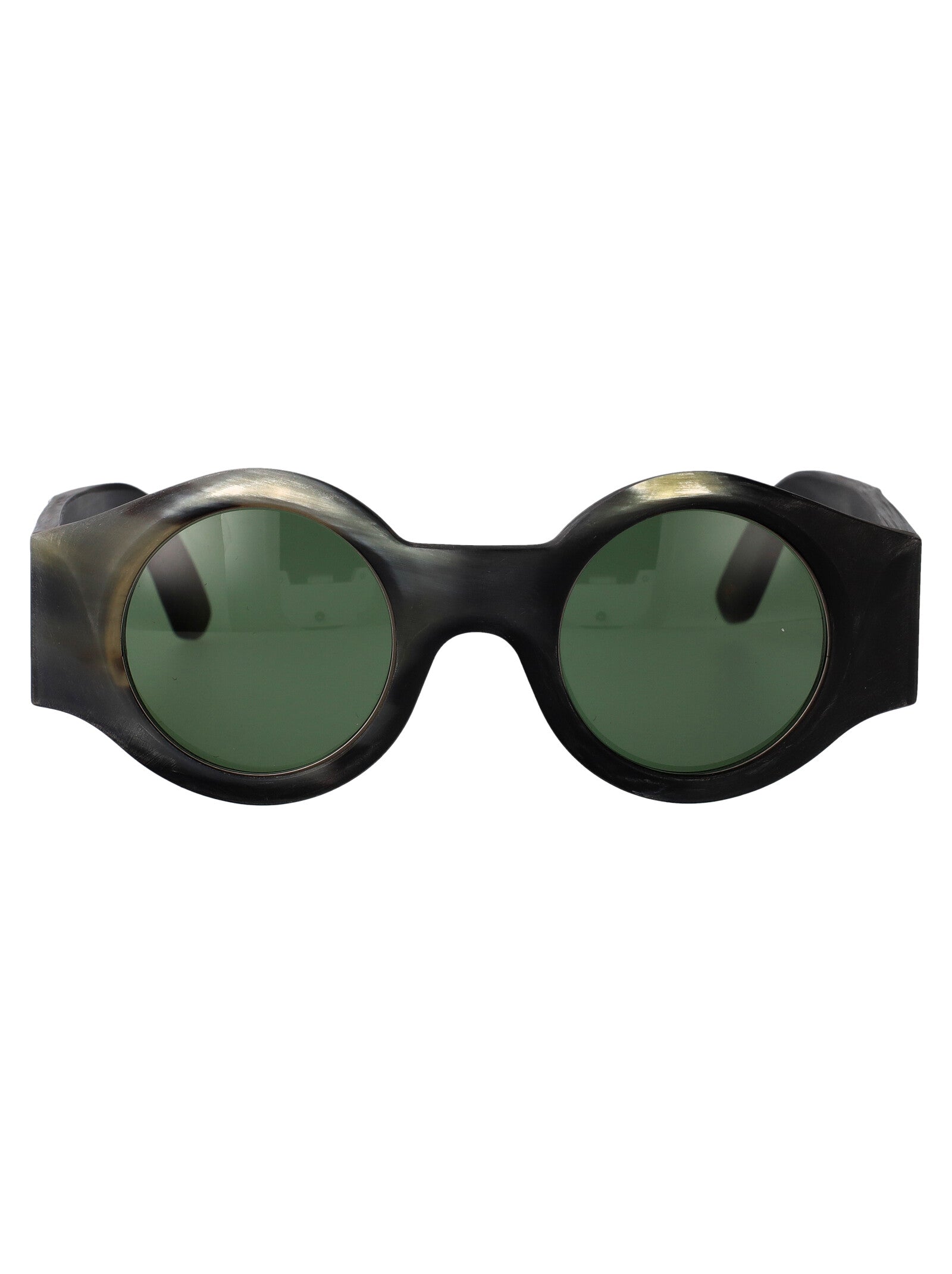 502987 Black And White Horn Sunglasses