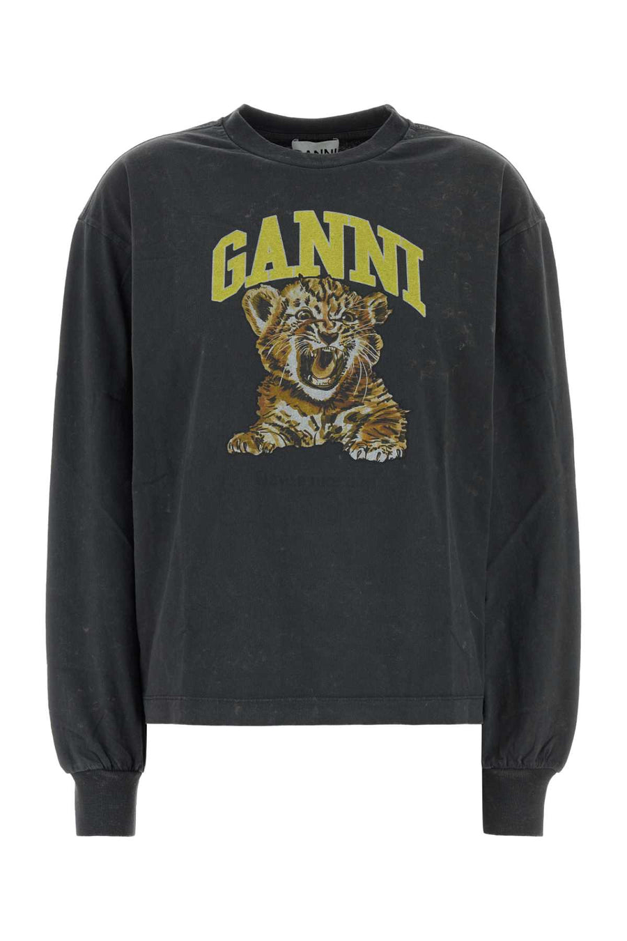 Ganni Jersey 50% Organic cotton sweatshirt in gray