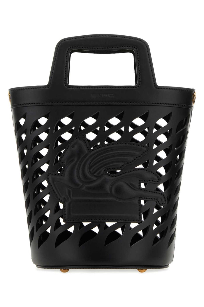 Black Leather Coffa Bucket Bag 1 Borse A Secchiello