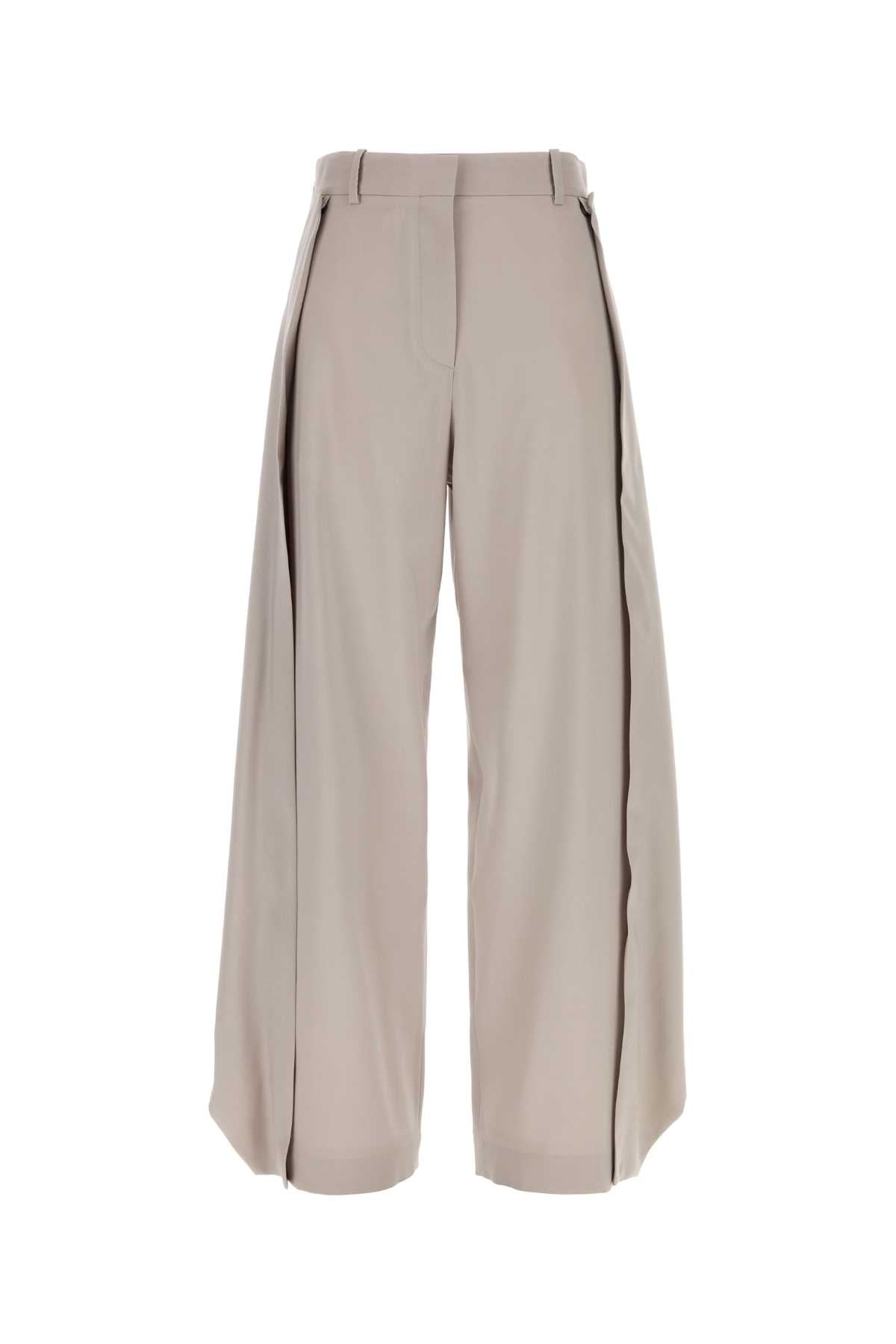Light Taupe Exterior: Wool Pantaloni