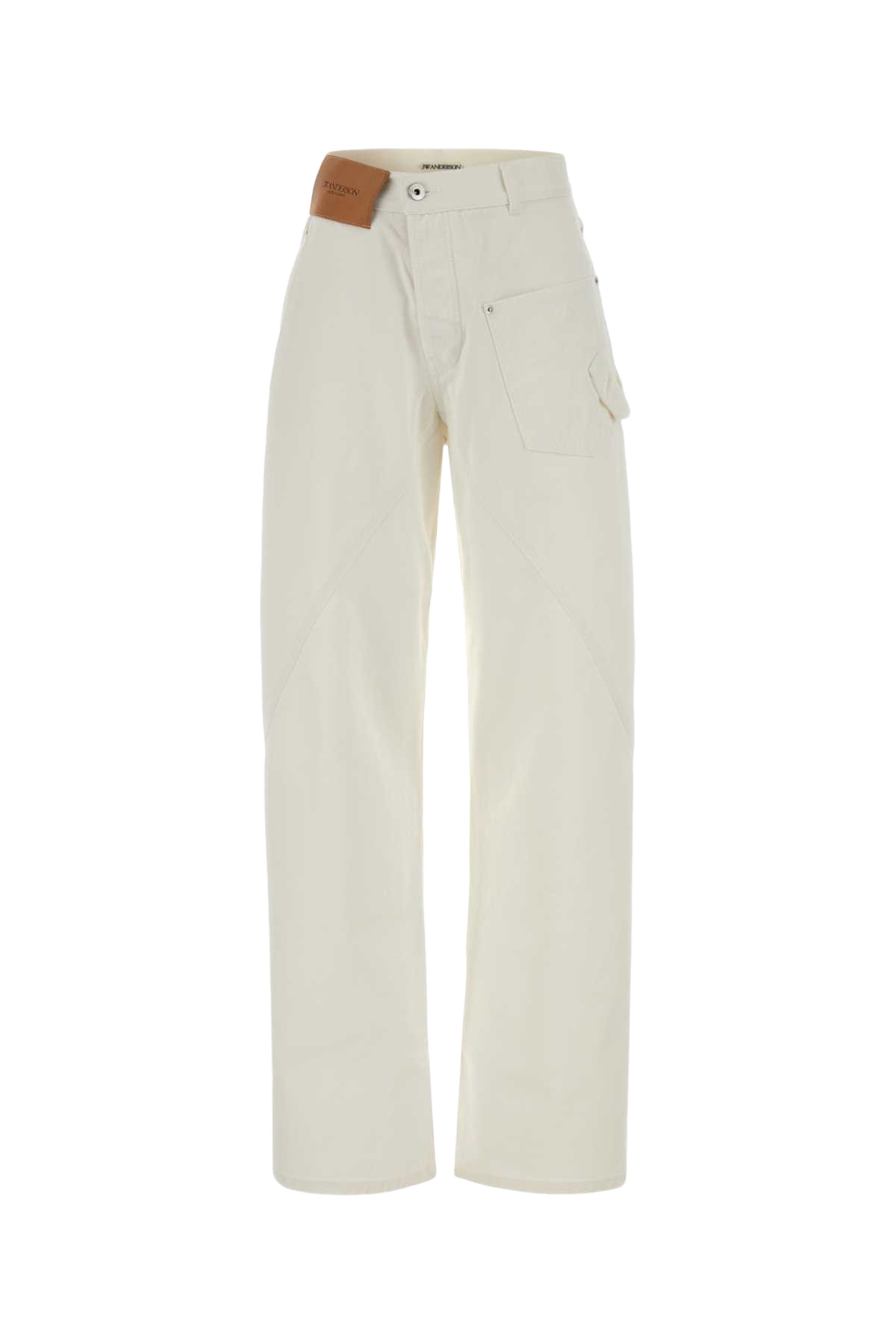 White Denim Jeans Offwhite Exterior: Cotton