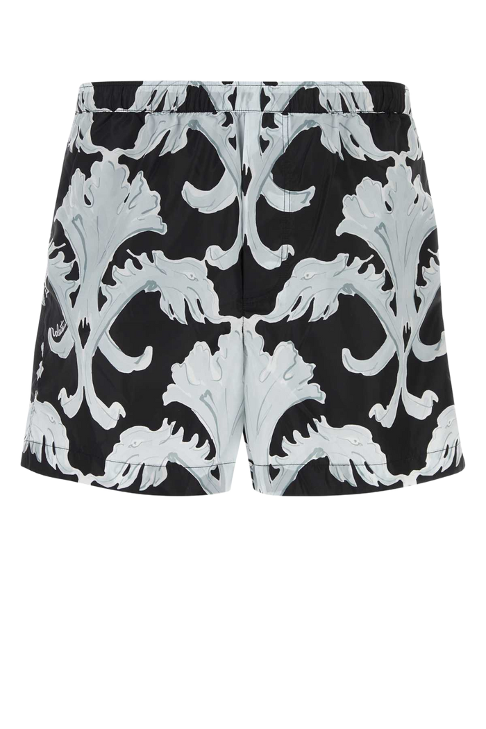 Printed Nylon Swimming Shorts Stwallneroperla Exterior: Lining: Costumi Da Bagno