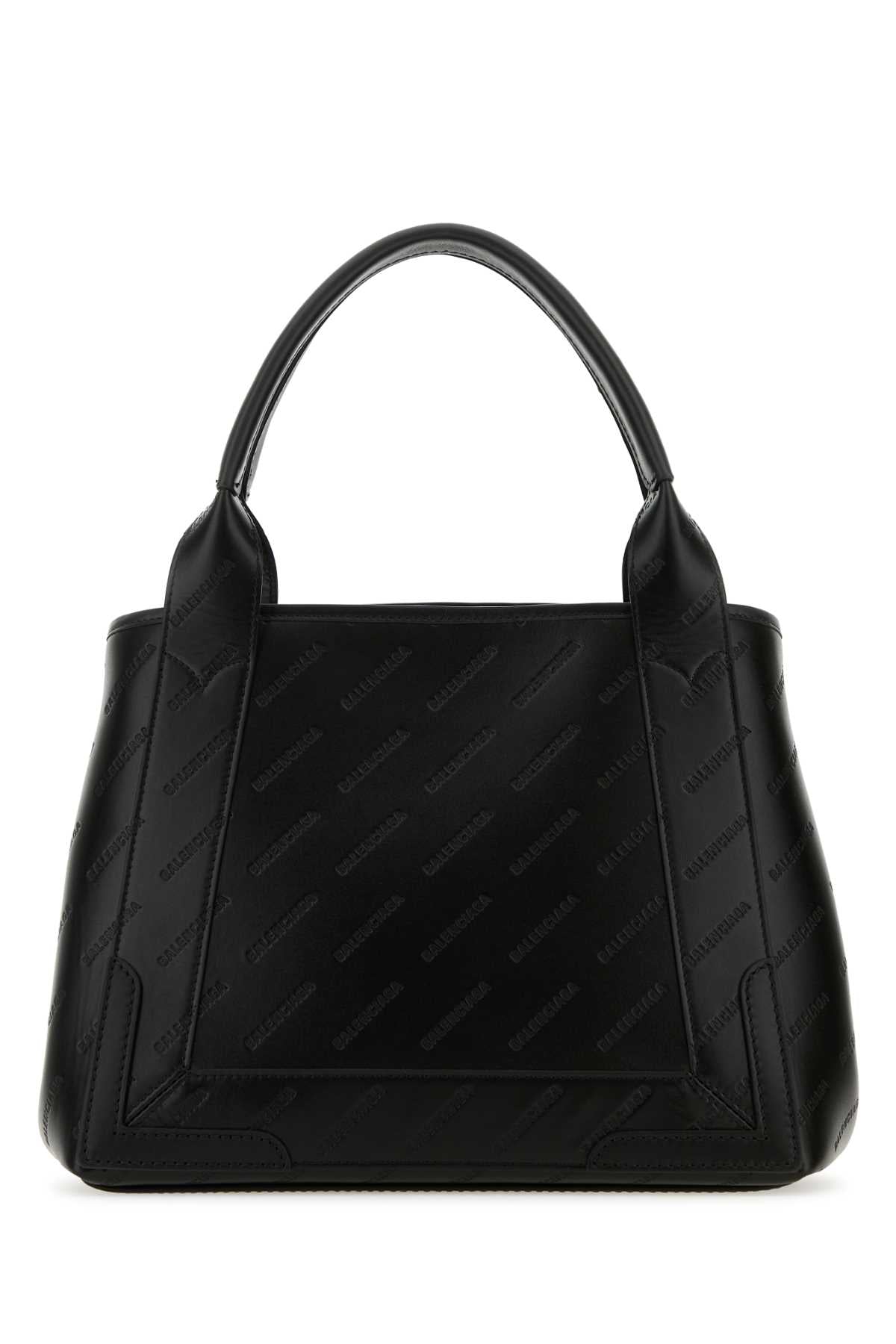 Black Leather Cabas Handbag Borse A Mano