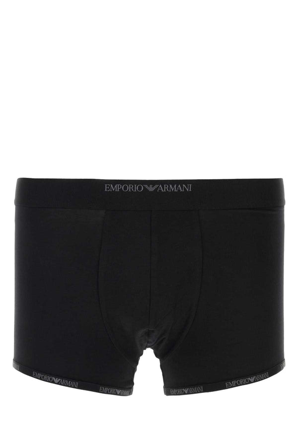 Emporio Armani Trunk 95% Cotton boxer shorts in black