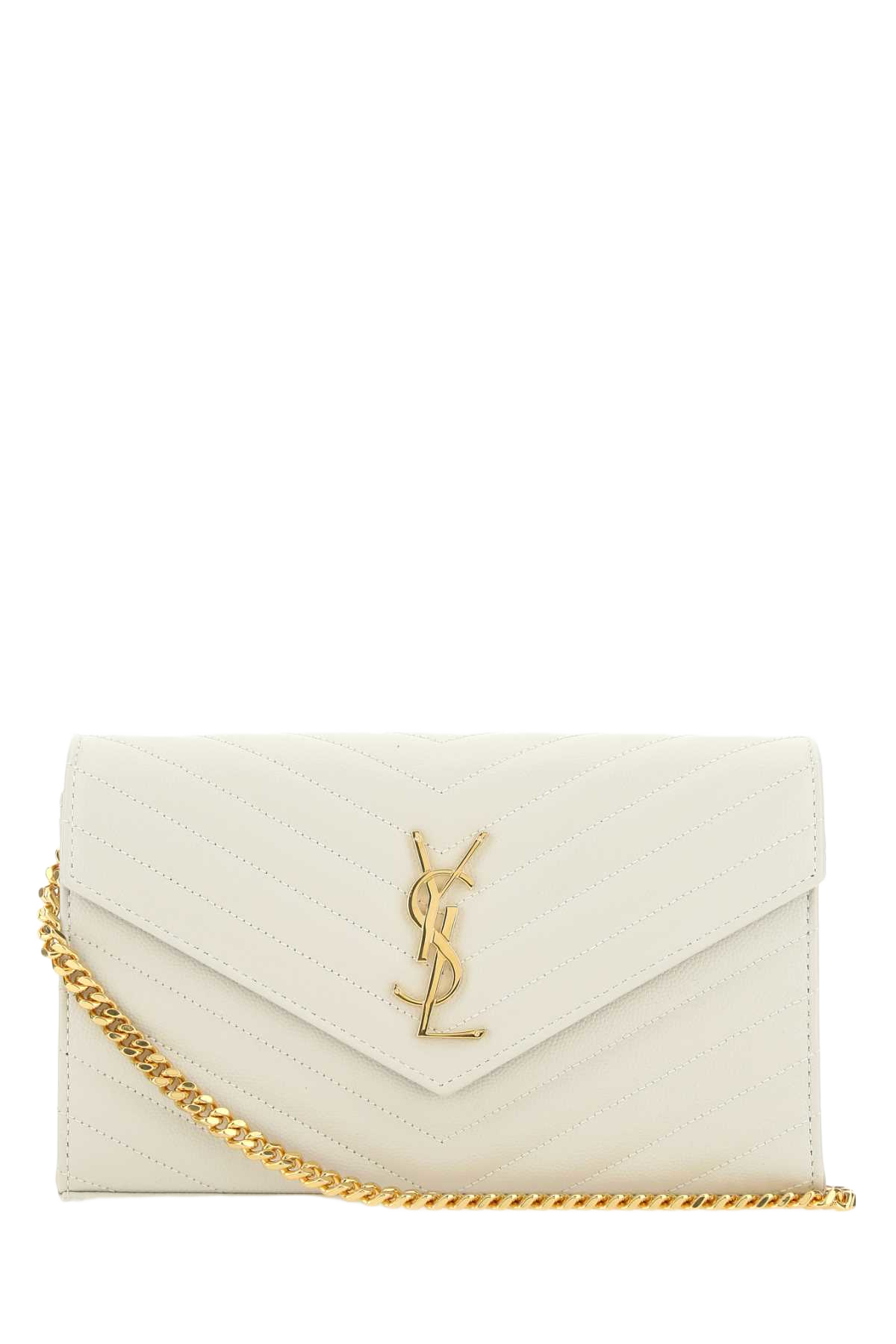 Ivory Leather Clutch 9207 Calf Skin Portafogli